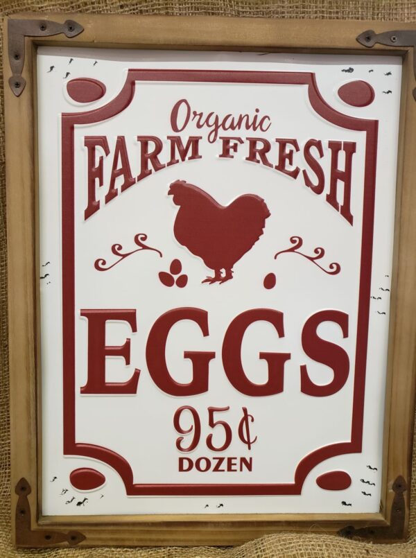 "Farm Fresh Eggs" Tin Sign - Image 2